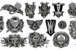 Knoblauch family crest tattoo idea