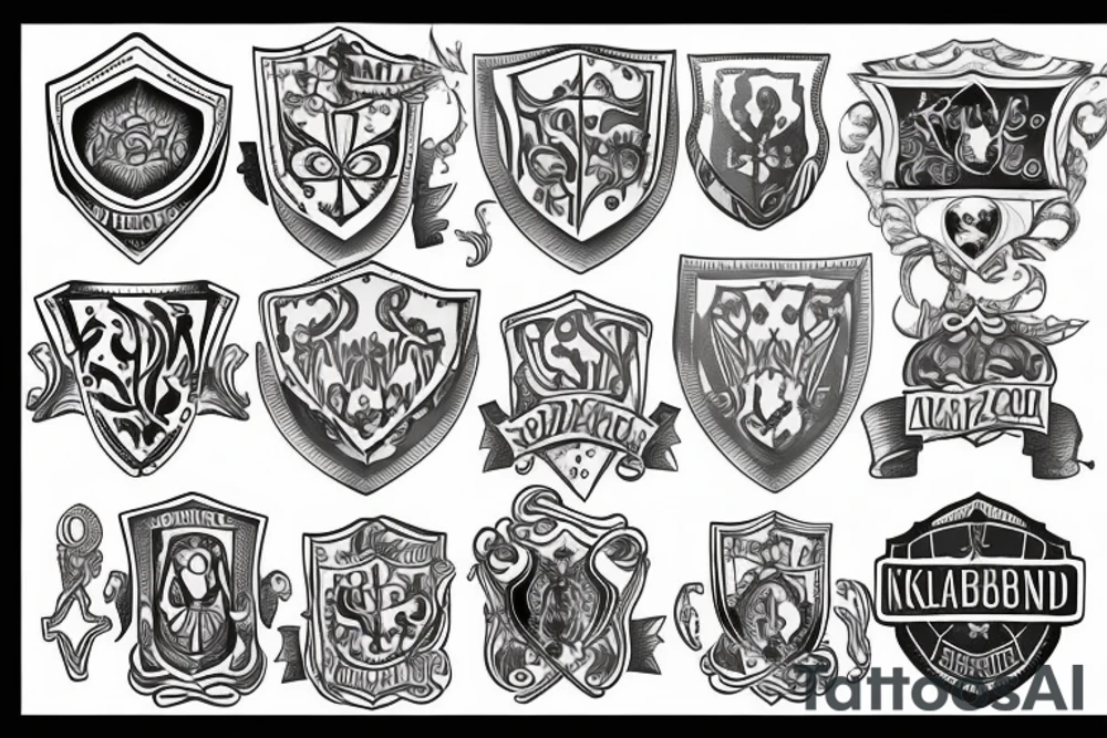 Knoblauch family shield tattoo idea