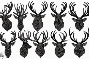 Elk antlers tattoo idea