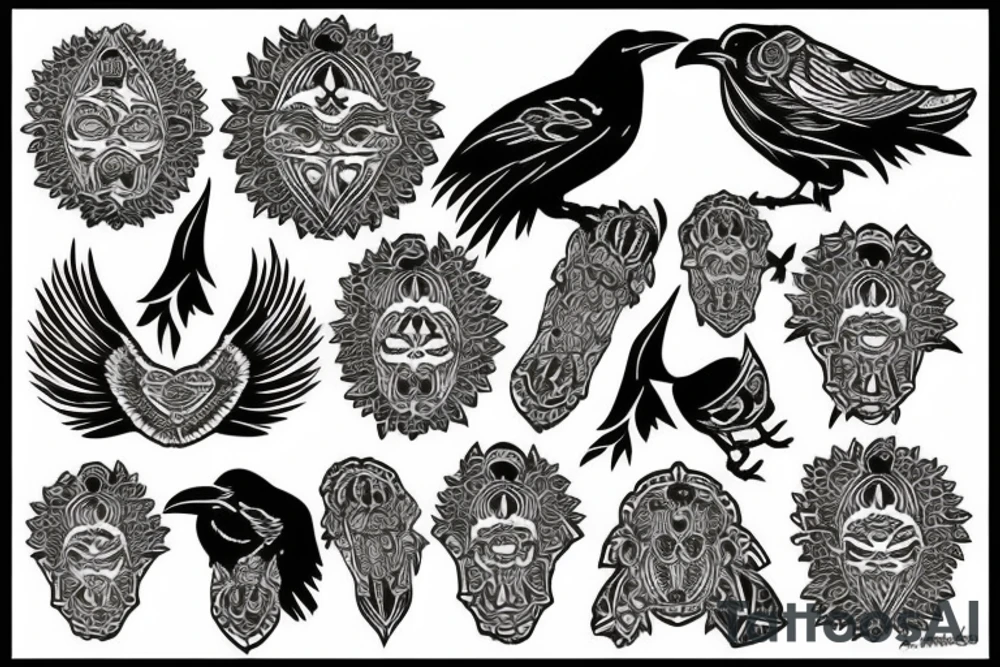 raven tattoo idea