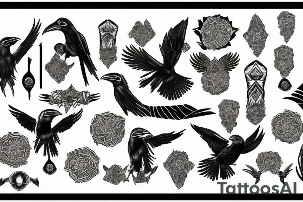 raven tattoo idea