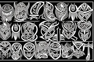 viking raven tattoo idea