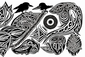 viking raven tattoo idea