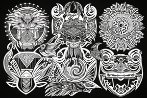 raven under circule tattoo idea