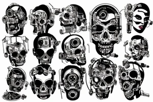 technology death cyberpunk tattoo idea