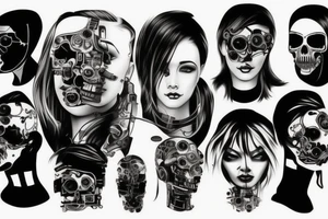 technology death cyberpunk tattoo idea