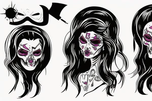 technology lady death cyberpunk tattoo idea