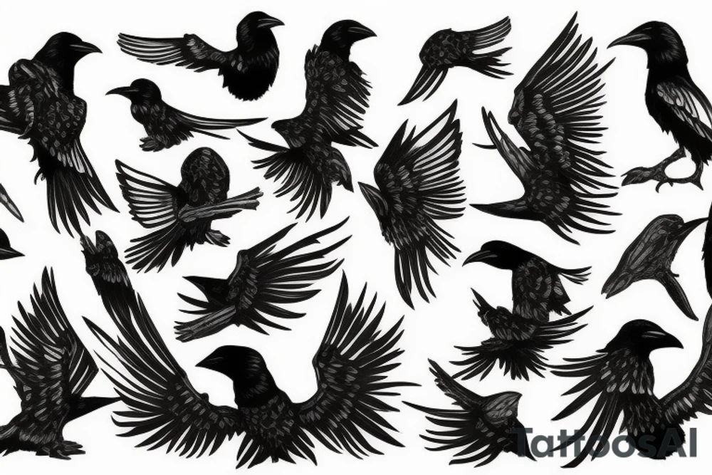viking raven hugin munin tattoo idea