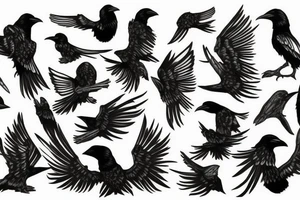 viking raven hugin munin tattoo idea
