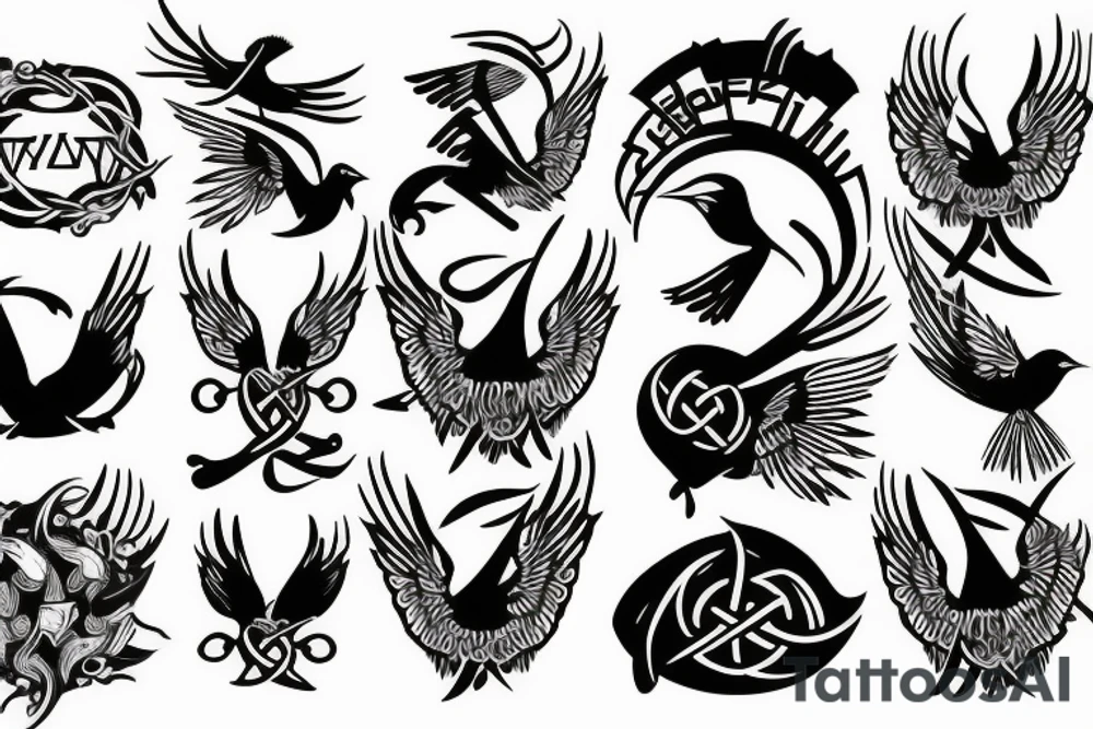 viking bird tattoo idea