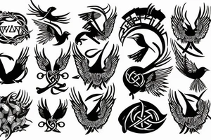viking bird tattoo idea