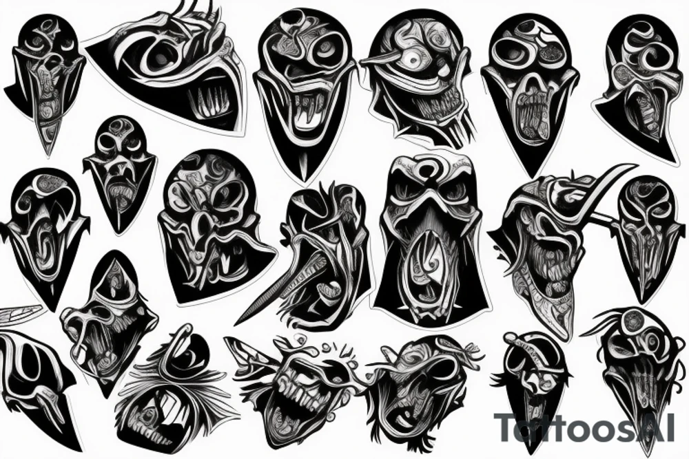 scream knife tattoo idea