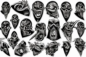 scream knife tattoo idea