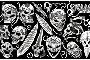 scream knife tattoo idea