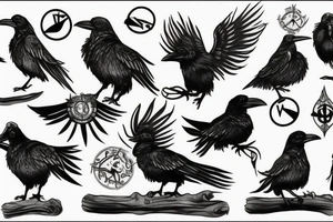 viking raven tattoo idea