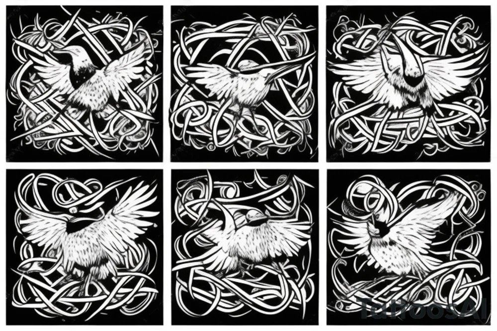 viking raven tattoo idea