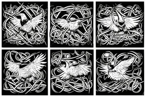 viking raven tattoo idea