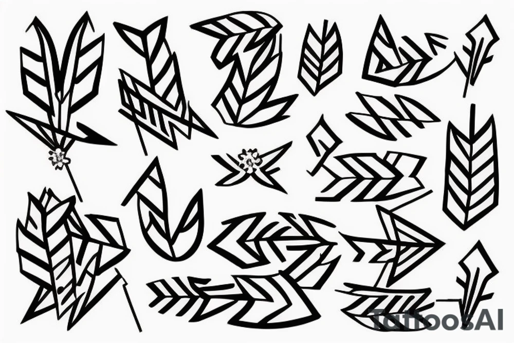 a single arrow with dogwood flowers wrapped around tattoo idea