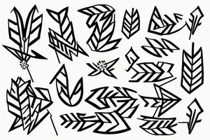 a single arrow with dogwood flowers wrapped around tattoo idea