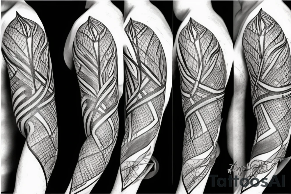 a single arrow with dogwood flowers wrapped around tattoo idea