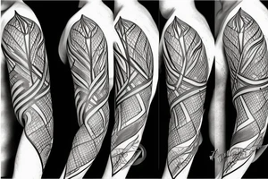 a single arrow with dogwood flowers wrapped around tattoo idea