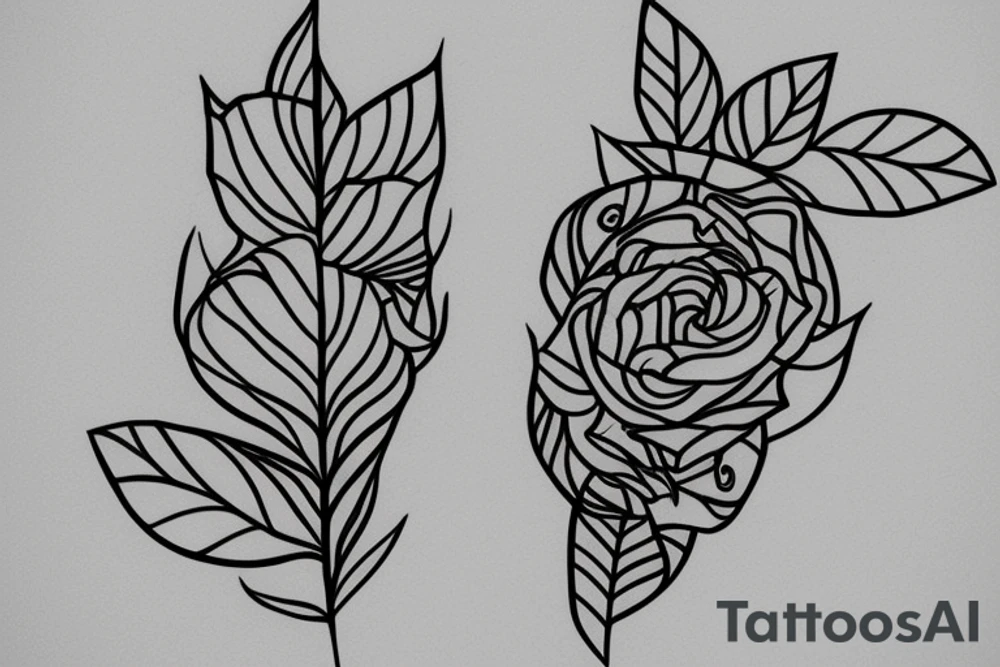 a single arrow with dogwood flowers wrapped around tattoo idea