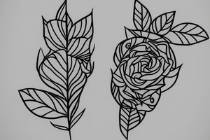 a single arrow with dogwood flowers wrapped around tattoo idea