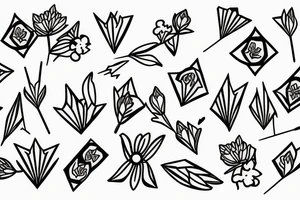 a single arrow with dogwood flowers wrapped around tattoo idea