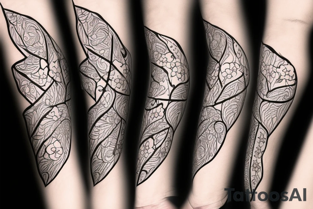 a single arrow with dogwood flowers wrapped around tattoo idea