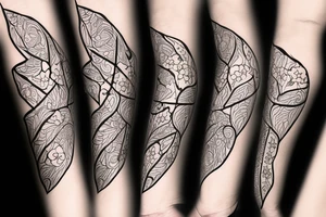 a single arrow with dogwood flowers wrapped around tattoo idea