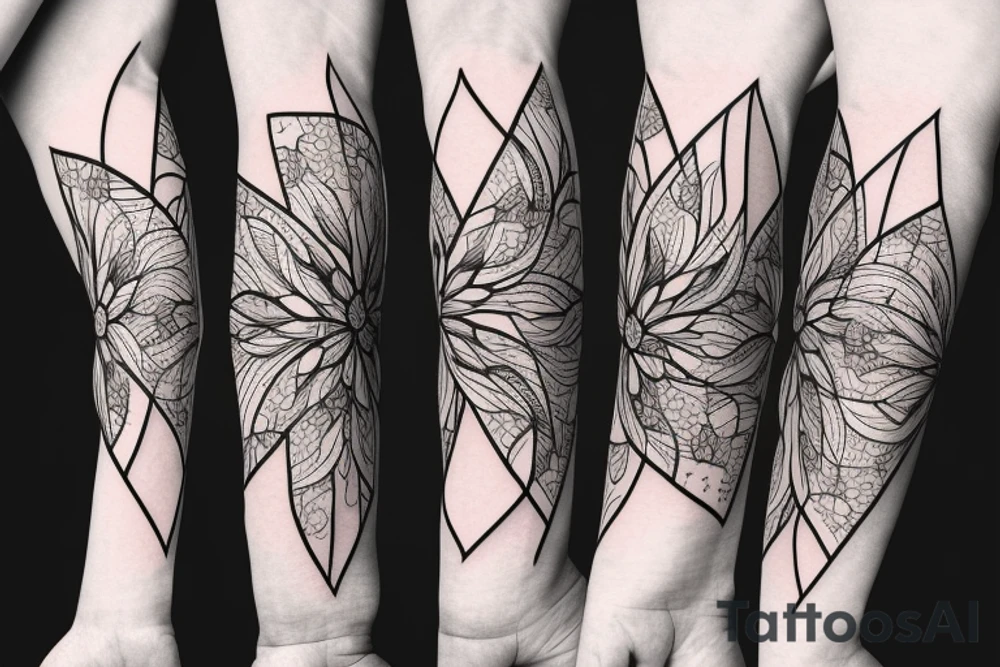 a single arrow with dogwood flowers wrapped around tattoo idea