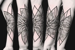 a single arrow with dogwood flowers wrapped around tattoo idea