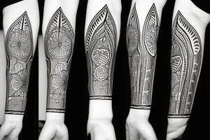 a single arrow with dogwood flowers wrapped around tattoo idea