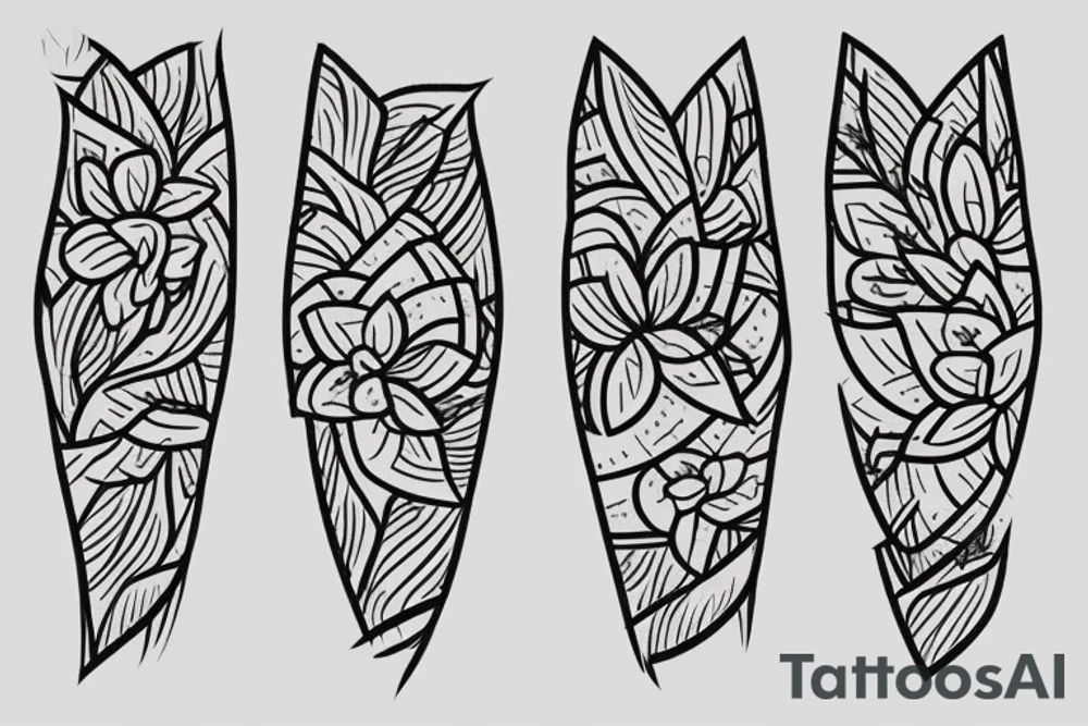 a single arrow with dogwood flowers wrapped around tattoo idea