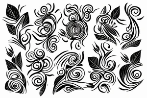 a single arrow with dogwood flowers spiraling around tattoo idea
