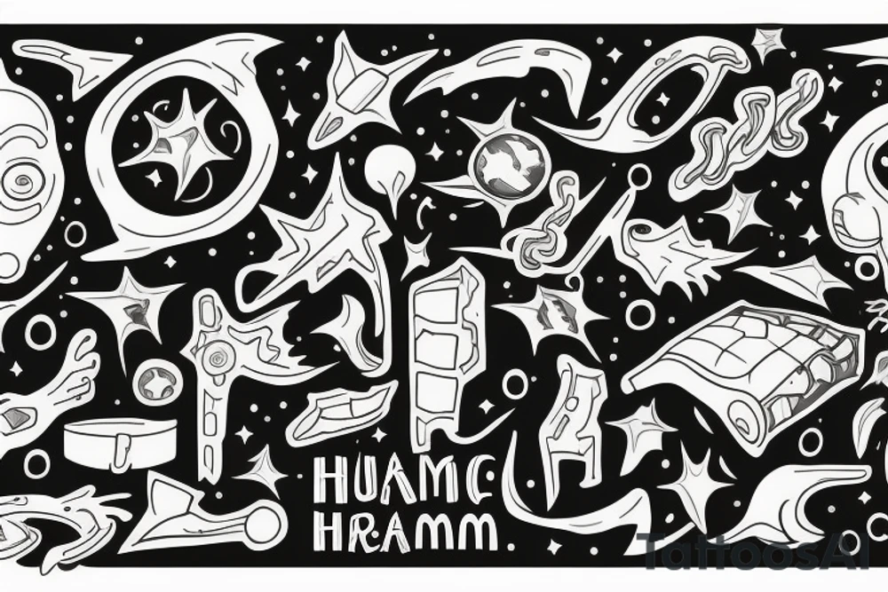 human reaching his dream tattoo idea