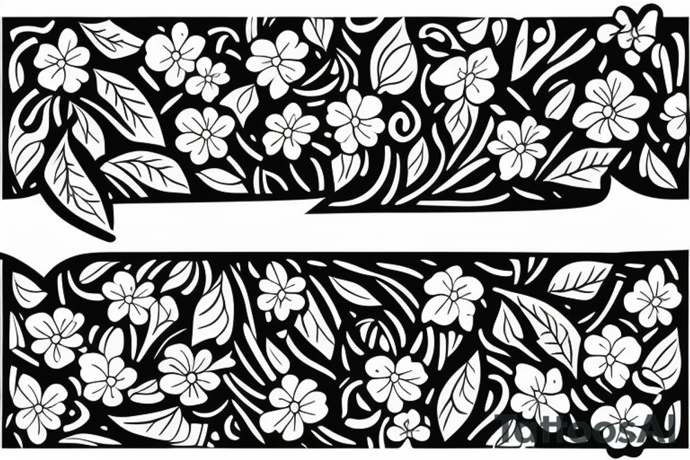 a single arrow with dogwood flowers spiraling around tattoo idea