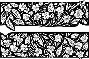 a single arrow with dogwood flowers spiraling around tattoo idea