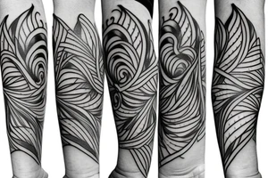 a single arrow with dogwood flowers spiraling around tattoo idea