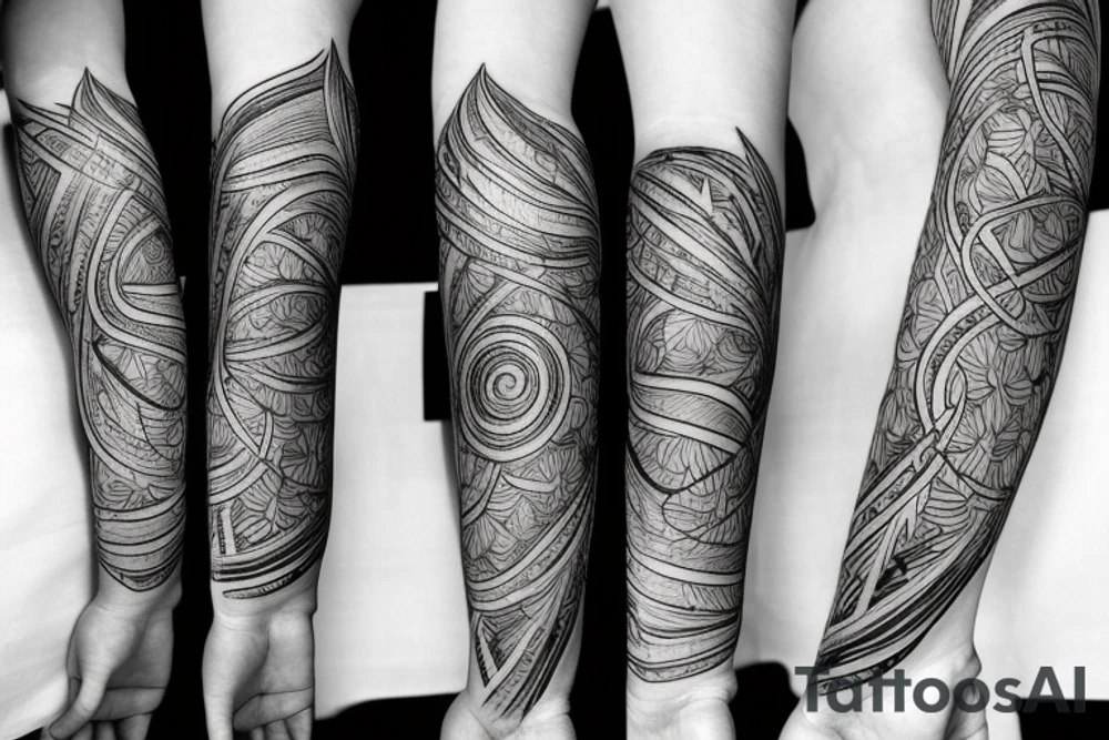 a single arrow with dogwood flowers spiraling around tattoo idea