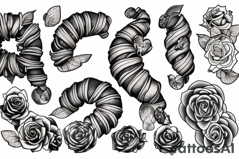 Croissant tattoo idea