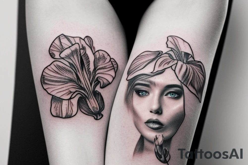 Iris flower tattoo idea