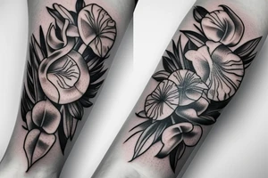 Iris flower tattoo idea
