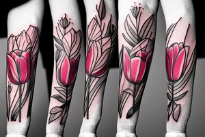 Flower tulip tattoo idea