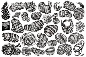 One croissant tattoo idea