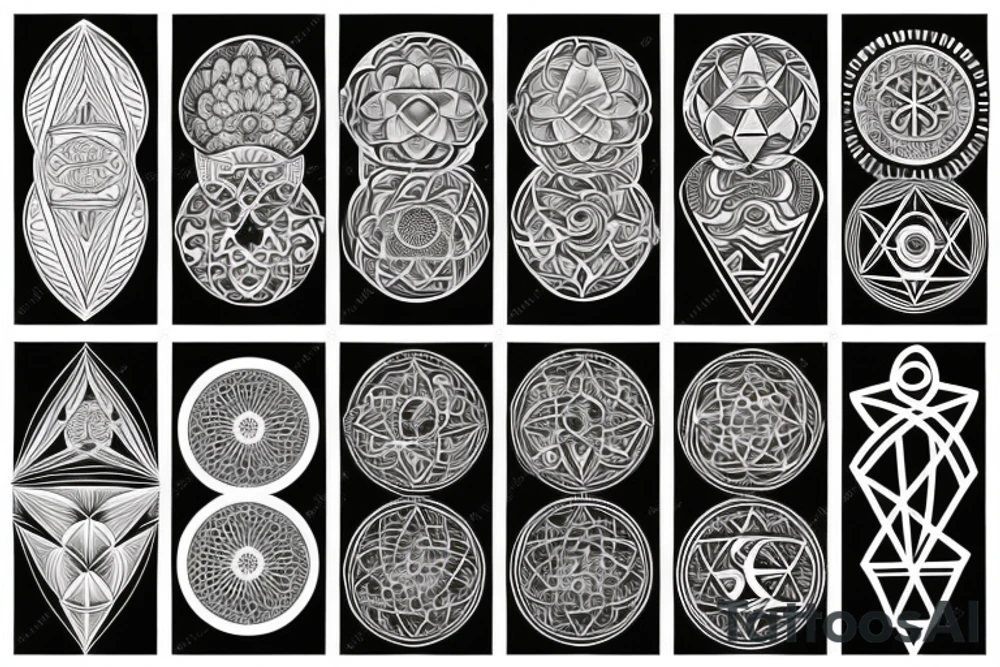 sacred geometry detailed tattoo idea