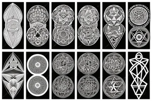 sacred geometry detailed tattoo idea
