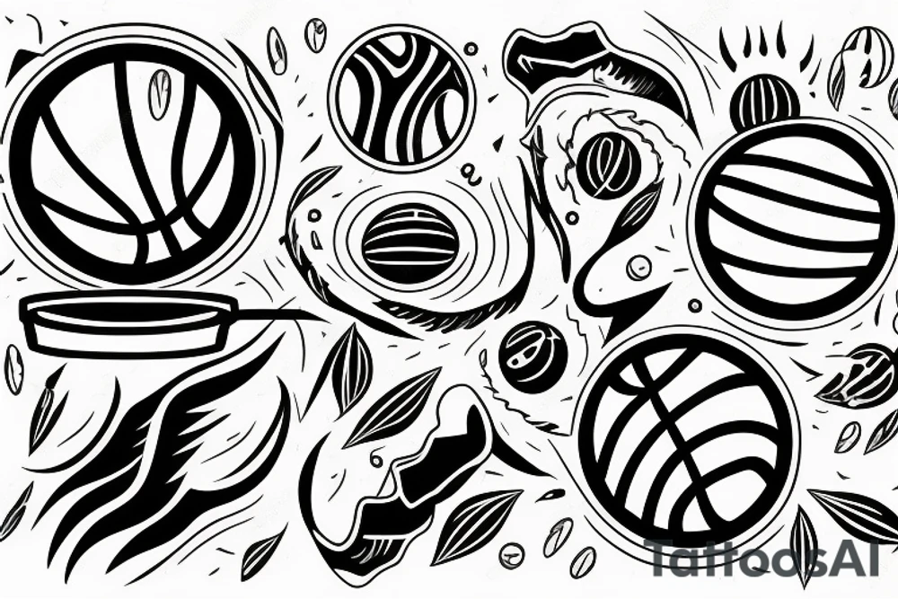 Basketball comet tattoo idea