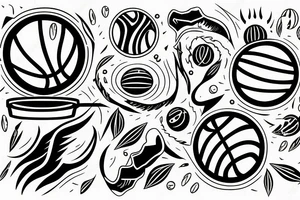 Basketball comet tattoo idea