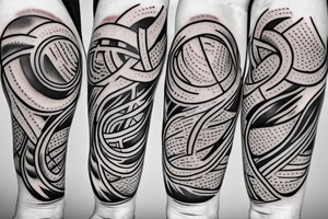 Basketball comet flames tattoo idea